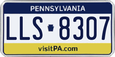 PA license plate LLS8307