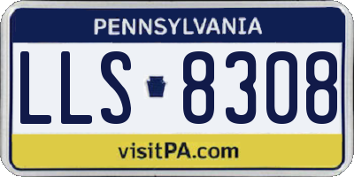 PA license plate LLS8308