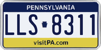 PA license plate LLS8311
