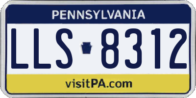 PA license plate LLS8312