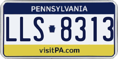 PA license plate LLS8313