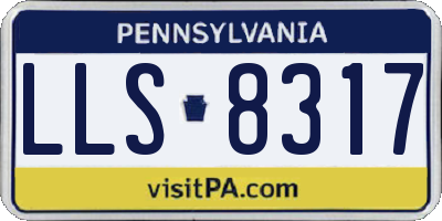 PA license plate LLS8317