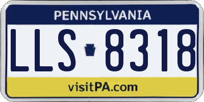 PA license plate LLS8318