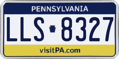 PA license plate LLS8327