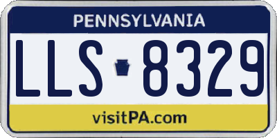 PA license plate LLS8329