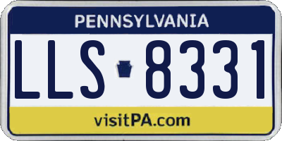 PA license plate LLS8331