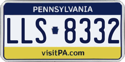 PA license plate LLS8332