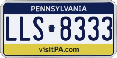 PA license plate LLS8333