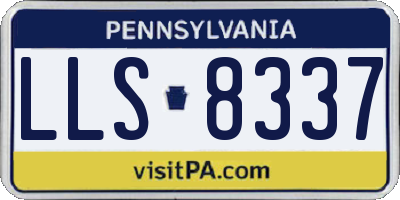 PA license plate LLS8337