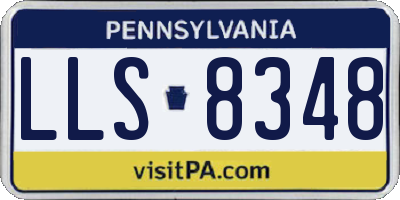 PA license plate LLS8348