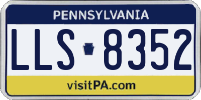 PA license plate LLS8352