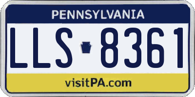 PA license plate LLS8361