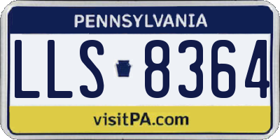 PA license plate LLS8364