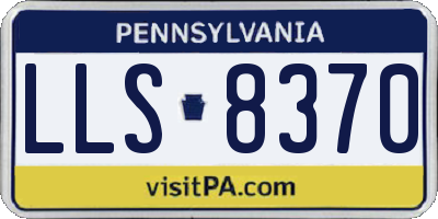 PA license plate LLS8370