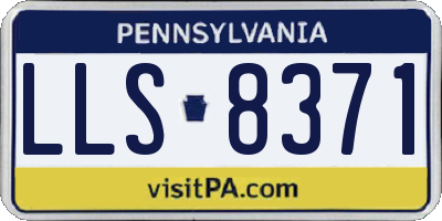 PA license plate LLS8371