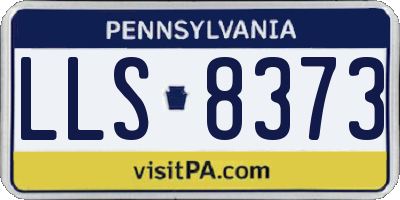 PA license plate LLS8373