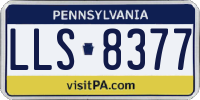 PA license plate LLS8377