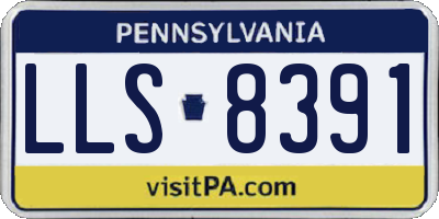 PA license plate LLS8391