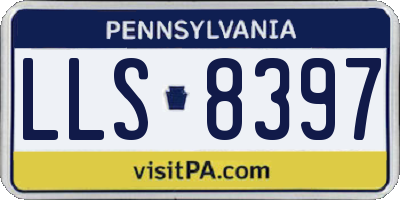 PA license plate LLS8397