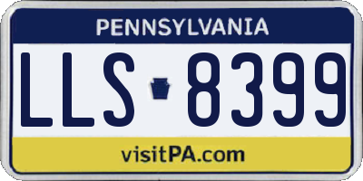 PA license plate LLS8399