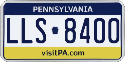 PA license plate LLS8400