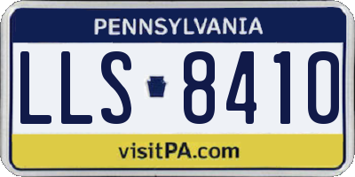 PA license plate LLS8410