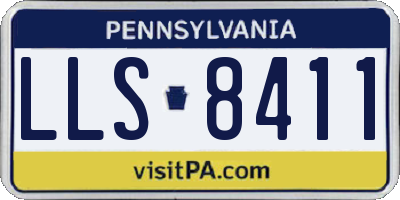 PA license plate LLS8411