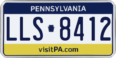 PA license plate LLS8412