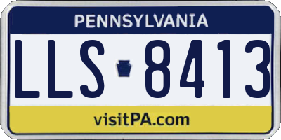 PA license plate LLS8413