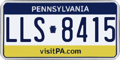 PA license plate LLS8415