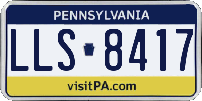 PA license plate LLS8417