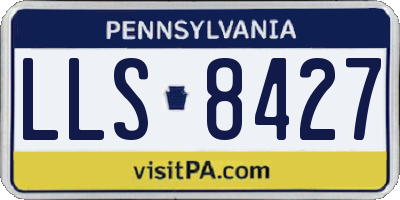 PA license plate LLS8427