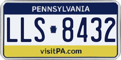 PA license plate LLS8432
