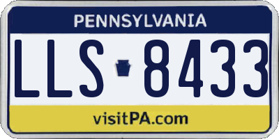 PA license plate LLS8433