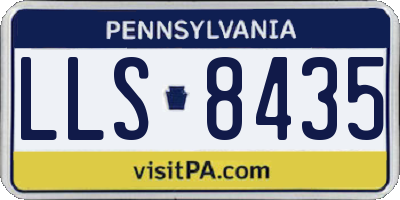 PA license plate LLS8435