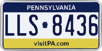 PA license plate LLS8436