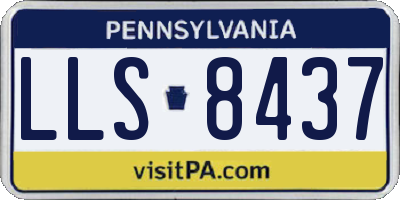 PA license plate LLS8437