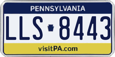 PA license plate LLS8443