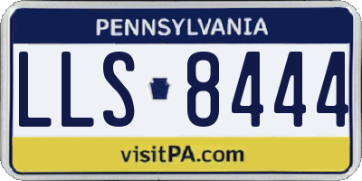 PA license plate LLS8444