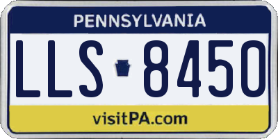 PA license plate LLS8450