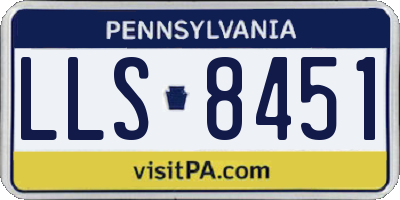 PA license plate LLS8451