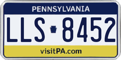 PA license plate LLS8452