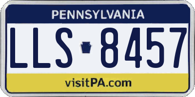 PA license plate LLS8457