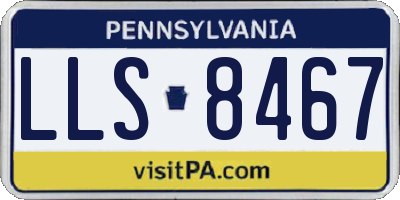 PA license plate LLS8467