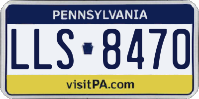 PA license plate LLS8470