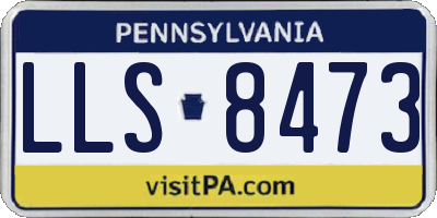 PA license plate LLS8473