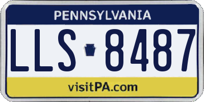 PA license plate LLS8487