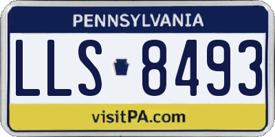 PA license plate LLS8493