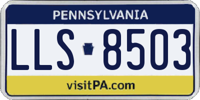 PA license plate LLS8503