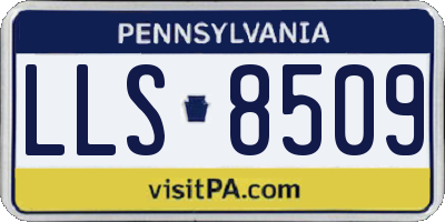 PA license plate LLS8509